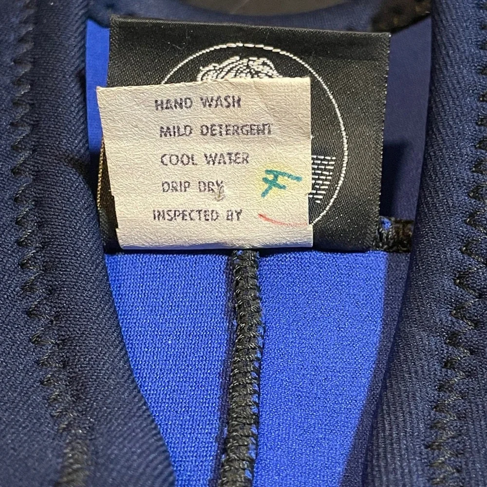 O'Neill Shorty Wetsuit Men's XXL Blue Navy Zip Vintage Surf Paddleboard Made USA